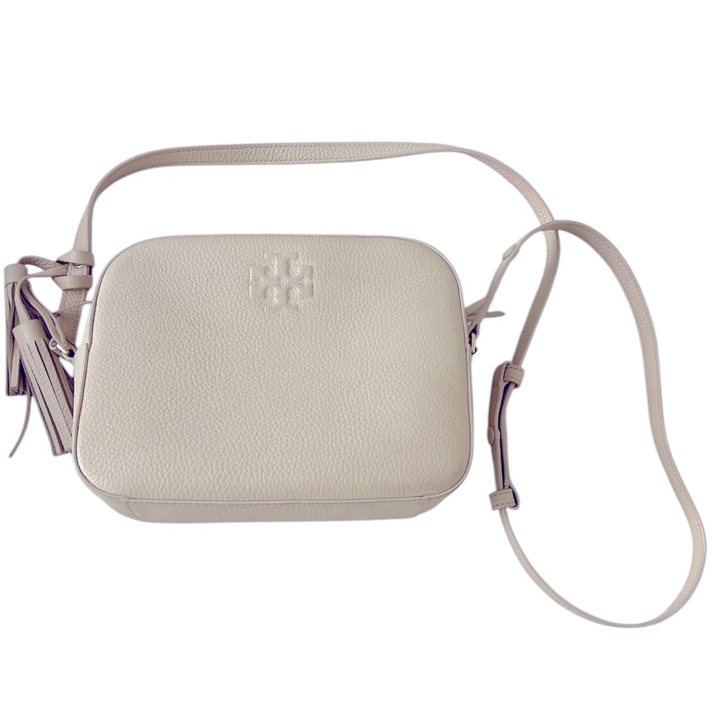 Tory Burch Pink Pebbled Leather Tassel Crossbody(used)